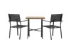 Imagine Holmbeck Cafetable Steel - Black / Rectangular 55*70*74 +Copacabana Stacking Chair - Black/Black - Ersätter 4131-408 _2