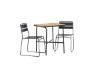 Imagine Holbeck Cafetable Steel - Negru / Rectangular 55*70*74 + Scaun de Dining Lina - Negru _2