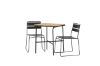 Imagine Holbeck Cafetable Steel - Negru / Rectangular 55*70*74 + Scaun de Dining Lina - Negru _2