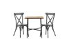 Imagine Holmbeck Cafetable Steel - Black / Rectangular 55*70*74 +Tablas Diningchair Aluminium - Black / _2