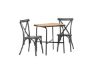 Imagine Holmbeck Cafetable Steel - Black / Rectangular 55*70*74 +Tablas Diningchair Aluminium - Black / _2