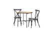 Imagine Holmbeck Cafetable Steel - Black / Rectangular 55*70*74 +Tablas Diningchair Aluminium - Black / _2