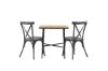 Imagine Holmbeck Cafetable Steel - Black / Rectangular 55*70*74 +Tablas Diningchair Aluminium - Black / _2