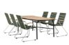 Imagine Holmbeck Diningtable Steel - Negru / Rectangular 90*200*75 + Scaun Dining Bois Steel - Argintiu / Green Rope _6