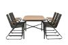 Imagine Holmbeck Diningtable Steel - Black / Rectangular 90*200*75 +Bois Diningchair Steel - Black / Dark Grey Rope _6