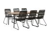 Imagine Holmbeck Diningtable Steel - Black / Rectangular 90*200*75 +Bois Diningchair Steel - Black / Dark Grey Rope _6