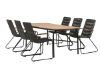 Imagine Holmbeck Diningtable Steel - Black / Rectangular 90*200*75 +Bois Diningchair Steel - Black / Dark Grey Rope _6