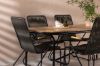 Imagine Holmbeck Diningtable Steel - Black / Rectangular 90*200*75 +Bois Diningchair Steel - Black / Dark Grey Rope _6