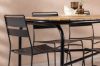 Imagine Masa de dining Holmbeck - otel negru / rectangular 90*200*75 + scaun de dining Lina - negru _6