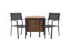 Imagine Diego Cafetable Aluminium - Negru / Maro Aintwood - Rectangular 70*70/130* + Scaun empilabil Copacabana - Negru/Negru - Înlocuiește 4131-408 _2