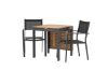 Imagine Diego Cafetable Aluminium - Negru / Maro Aintwood - Rectangular 70*70/130* + Scaun empilabil Copacabana - Negru/Negru - Înlocuiește 4131-408 _2