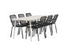 Imagine Masa de dining Lina - Bej - 200*90 + Scaun de dining Peking Aluminiu - Negru / _6