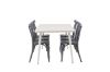 Imagine Masa de dining Lina - Bej - 200*90 + Scaun de dining Tablas din Aluminiu - Negru / _6