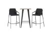 Imagine Tempe Bar Table - Black / Nature MDF +Bella Bar Chair - Black / Black PU _2