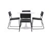 Imagine Hamden Dining Table - White MDF+Kenth Chair - Black / Black PU_4