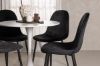 Imagine Masa de dining Hamden - MDF alb + Scaun de dining Polar - Picioare negre / Catifea neagra_4