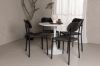 Imagine Hamden Dining Table - White / Light grey MDF +Polly Dining Chair - Black / Black _4