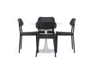 Imagine Hamden Dining Table - White / Light grey MDF +Polly Dining Chair - Black / Black _4