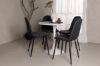 Imagine Hamden Dining Table - White MDF+Polar Dining Chair - Black Legs - Black Fabric_4