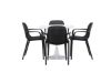 Imagine Hamden Dining Table - White MDF+Baltimore Dining Chair - Black / Black Plastic_4