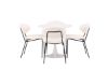 Imagine Hamden Dining Table - White MDF+Chico Dining Chair - Black / White Boucle_4