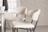 Imagine Hamden Dining Table - White MDF+Chico Dining Chair - Black / White Boucle_4