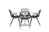 Imagine Hamden Dining Table - White MDF+Dyrön Dining Chair - Black Polypropylene_4