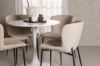 Imagine Masa de dining Hamden - MDF alb + Scaun de dining Modesto - Bej / Boucle bej_4