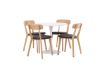 Imagine Hamden Dining Table - White MDF+Sanjos Dining Chair - Oak look / Black PU_4