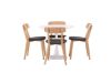 Imagine Hamden Dining Table - White MDF+Sanjos Dining Chair - Oak look / Black PU_4