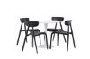 Imagine Hamden Dining Table - White MDF+Ursholmen Dining Chair - Black Polypropylene_4