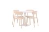 Imagine Hamden Dining Table - White MDF+Åstol Dining Chair - Nature Wood plastic composite_4