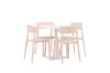 Imagine Hamden Dining Table - White MDF+Åstol Dining Chair - Nature Wood plastic composite_4