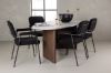 Imagine Grönvik Dining Table 180*75 - Mocca / Offwhite Concretelook MDF +Yesterday Dining Chair - Black / Black Boucle _4