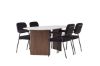 Imagine Grönvik Dining Table 180*75 - Mocca / Offwhite Concretelook MDF +Yesterday Dining Chair - Black / Black Boucle _4