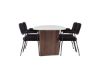 Imagine Grönvik Dining Table 180*75 - Mocca / Offwhite Concretelook MDF +Yesterday Dining Chair - Black / Black Boucle _4