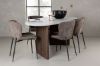 Imagine Masă de dining Grönvik 180 * 75 - Mocca / Offwhite Concretelook MDF + Scaun de dining Modesto - Gri / Fumuriu Boucle _4