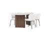 Imagine Masa de dining Grönvik 180*75 - Mocca / Offwhite Concretelook MDF + Scaun de dining Edina - Negru / Alb Boucle _4