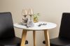 Imagine Masa de dining Leonora φ65 - Oaklook / Alb MDF + Scaun de dining Today - Natură / PU negru _2