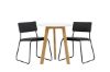 Imagine Masa de dining Leonora φ65 - Oaklook / MDF alb + Scaun Kenth - Negru / PU negru _2