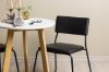 Imagine Masa de dining Leonora φ65 - Oaklook / MDF alb + Scaun Kenth - Negru / PU negru _2