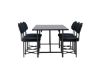 Imagine Masa de dining Astrid 200*75 - Negru mat / MDF negru mat cu furnir + Scaun de dining Stella - Negru / Catifea neagră _6