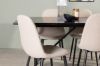 Imagine Masa de dining Astrid 200*75 - Negru mat / MDF negru mat cu furnir + Scaun de dining Polar - Negru / Bej Boucle _6