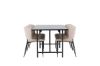 Imagine Masa de dining Astrid 200 * 75 - Negru mat / MDF negru mat cu furnir + Scaun de dining Modesto - Bej / Boucle bej_6