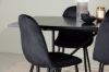 Imagine Masa de dining Astrid 200*75 - Negru Mat / MDF negru mat cu furnir + Scaun de dining Polar - Picioare negre / Catifea neagra _6