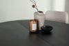 Imagine Masa de dining Matilda φ130 - Negru / MDF negru cu furnir + Scaun de dining Rosie - Negru / Material bej _4