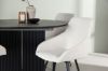 Imagine Masa de dining Matilda φ130 - Negru / MDF negru cu furnir + Scaun de dining Rosie - Negru / Material bej _4