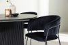 Imagine Matilda Dining Table φ130 - Black / Black MDF with veneer +Selma Dining Chair - Black / Black Velvet _4