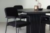 Imagine Masa de dining Matilda φ130 - Negru / MDF negru cu furnir + Scaun de dining Yesterday - Negru / Boucle negru _4