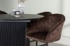 Imagine Matilda Dining Table φ130 - Black / Black MDF with veneer +Evening Dining Chair - Matte brown / Brown Fabric _4